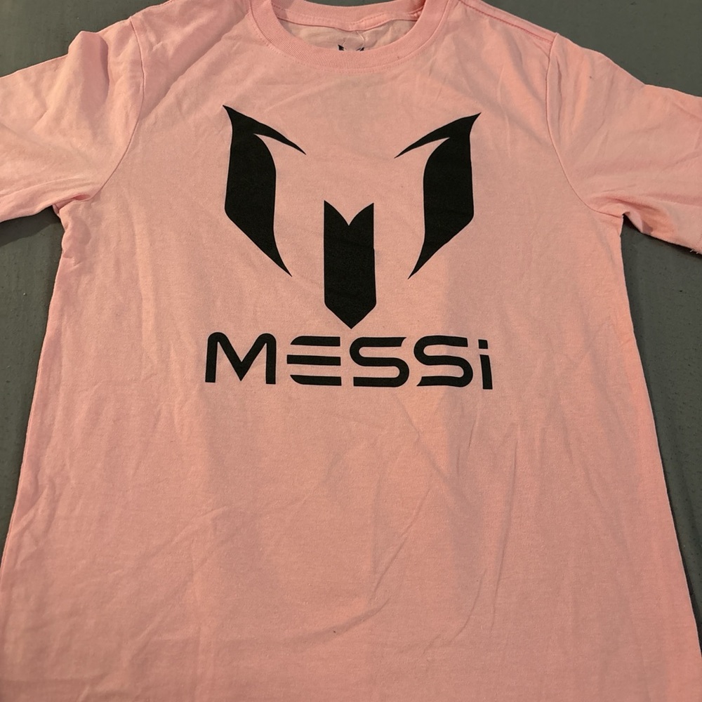 Messi Kids Pink Short Sleeve Tee